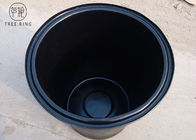 Bucket Utilitas Plastik Cylinderical 16Gallon Dengan Datar Bawah M70L OEM Hitam